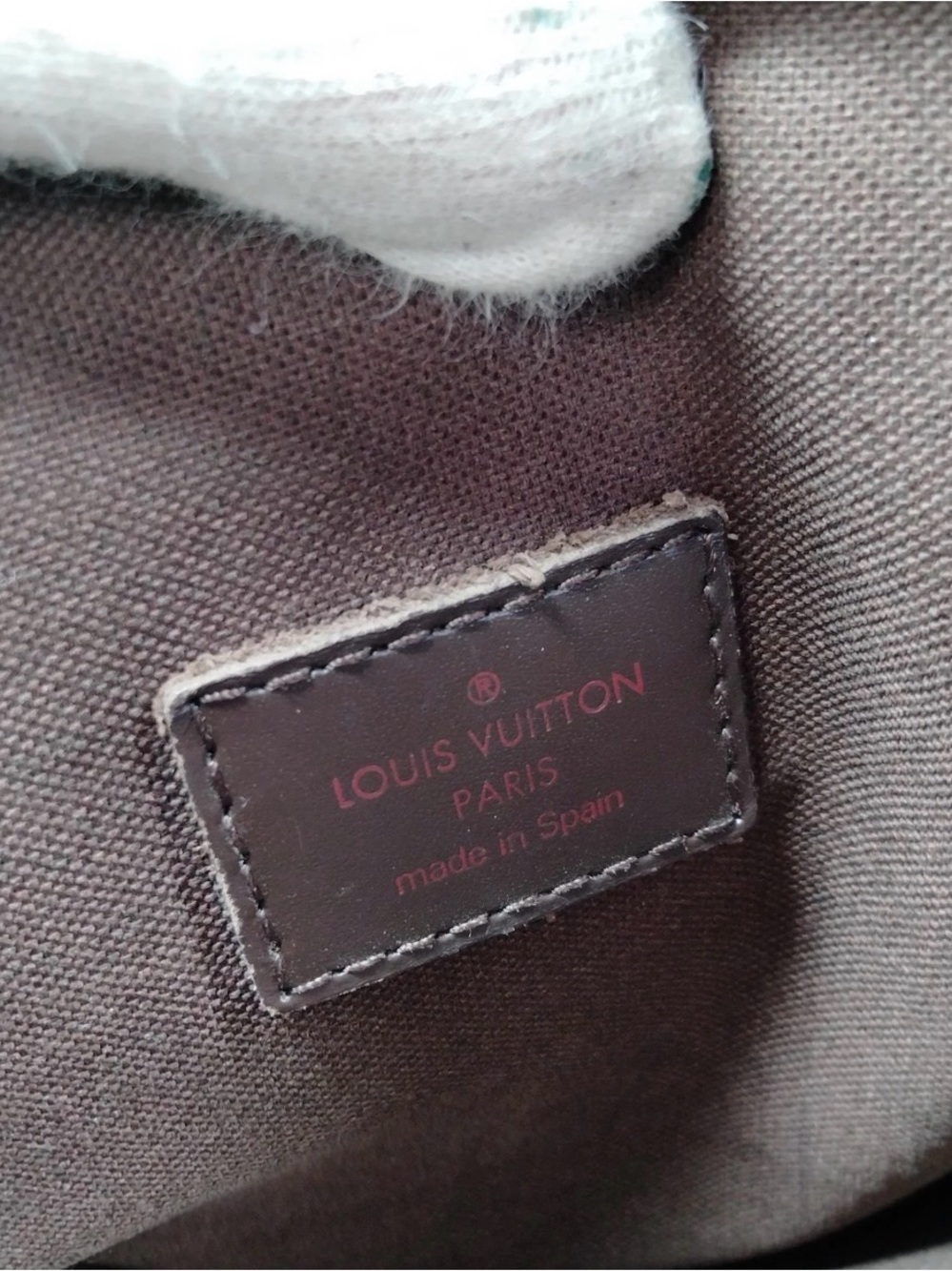 Louis Vuitton Brown Checkered Tote with Dark Brown Straps - Picture 7 of 9